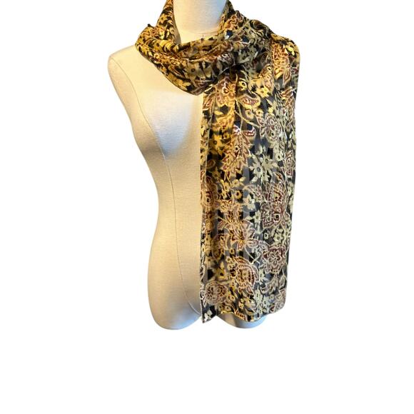 Scarfs Lot of 3 Brown Tones Shawl Wrap Head Gear Boho Chic Office Wear - Picture 6 of 11